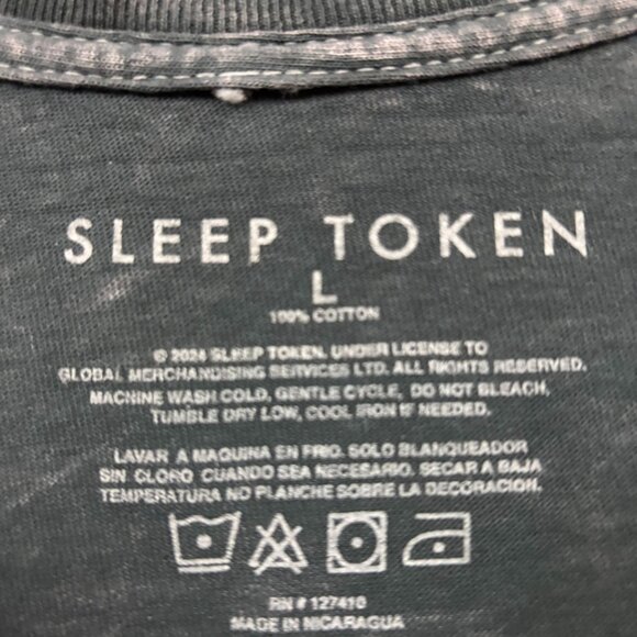 Sleep Token Aqua Regia Mineral Wash Rock T-Shirt Size Large - Picture 4 of 4